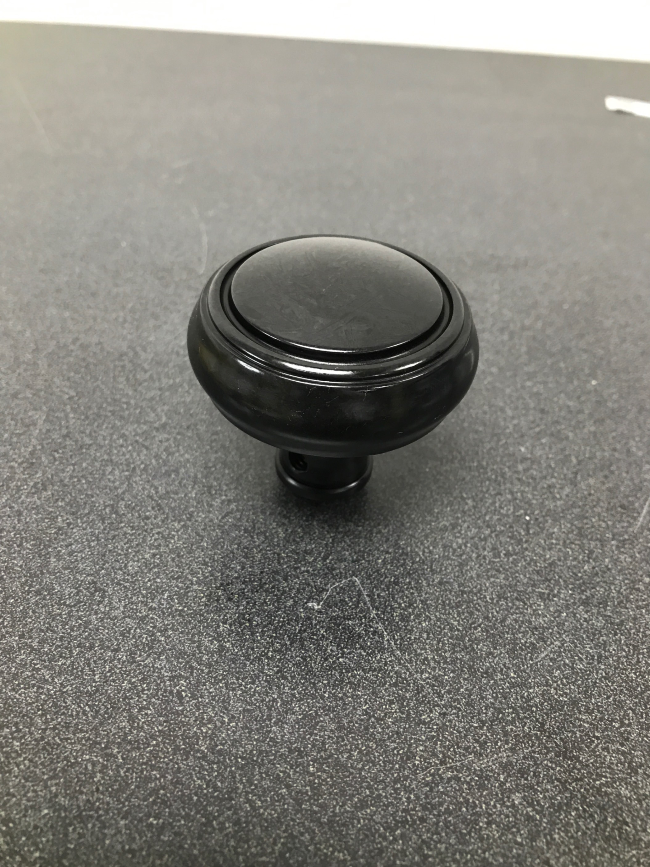 Actual inventory photograph: Baldwin 5068102MR Pair of Estate Knobs without Rosettes - Oil Rubbed Bronze
