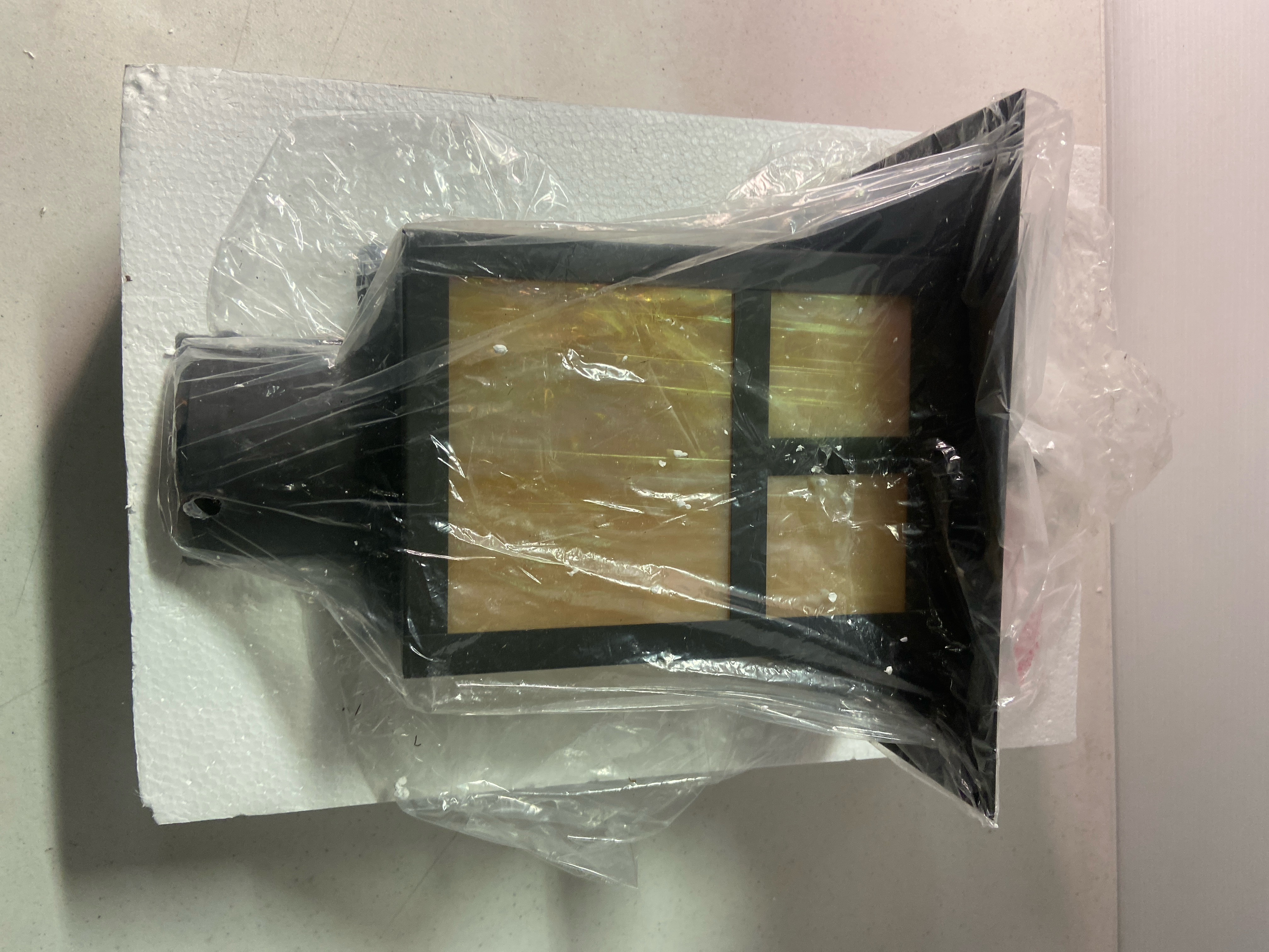Actual inventory photograph: Livex Lighting 2134-07 Montclair Mission 1 Light Outdoor Post Light - Bronze