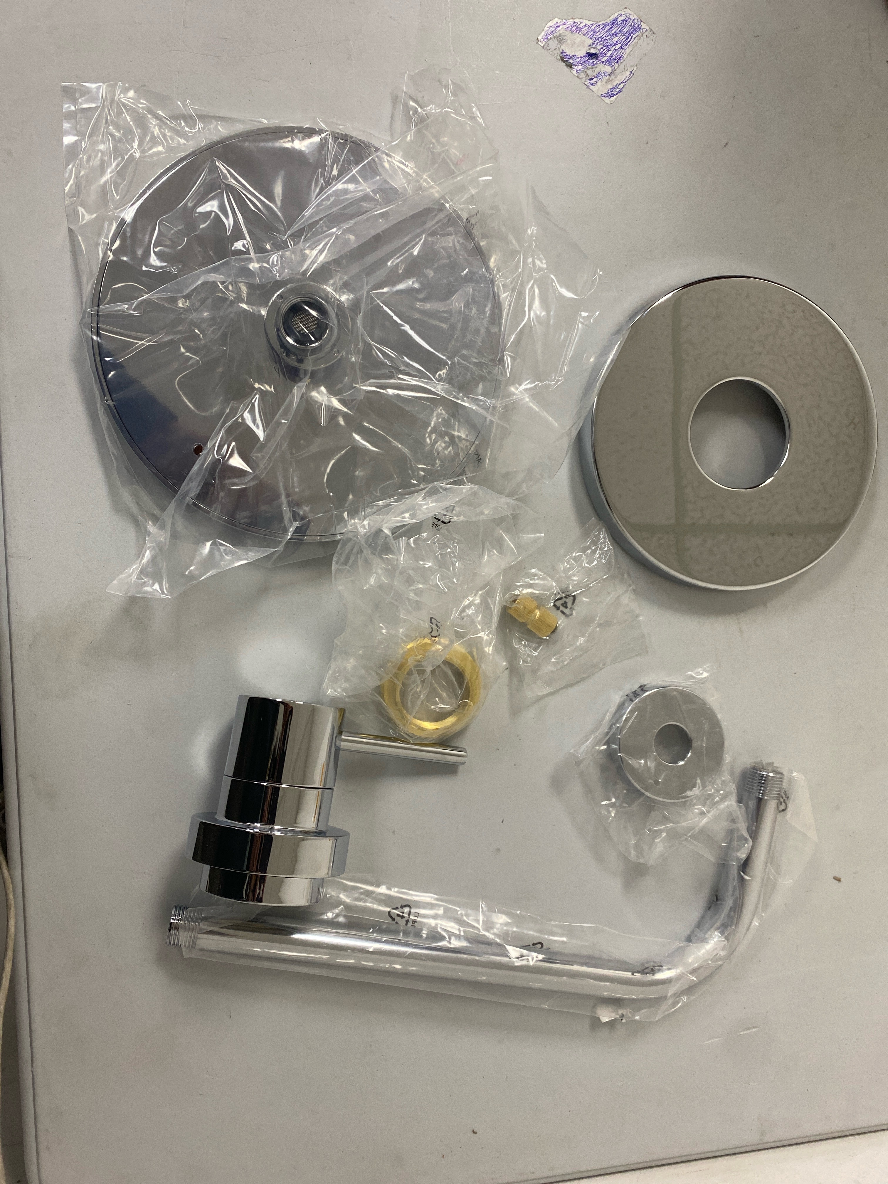 Actual inventory photograph: Signature Hardware SHLE8020GCP Lexia Pressure Balance Shower Only Package Trim - Less Rough-In Valve - Chrome